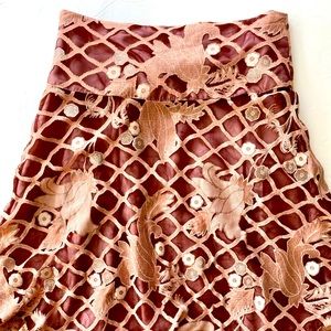 YS skirt a-line small pink with glittery accents